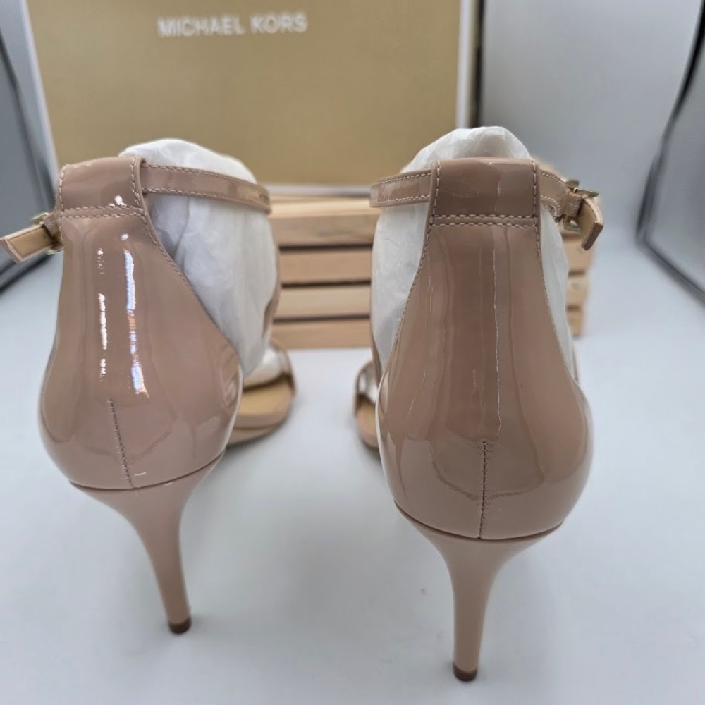 Michael Kors Ava Mid Sandal Womens 11 Lt Blush Patent Pink Heeled 40F9AVMA1A - Picture 5 of 6